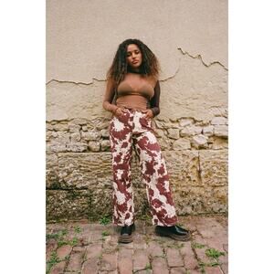 BDG Urban Outfitters High and Wide Cow Print Jeans